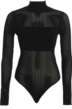 JLUXLABEL Black Klaudette Knit Bodysuit