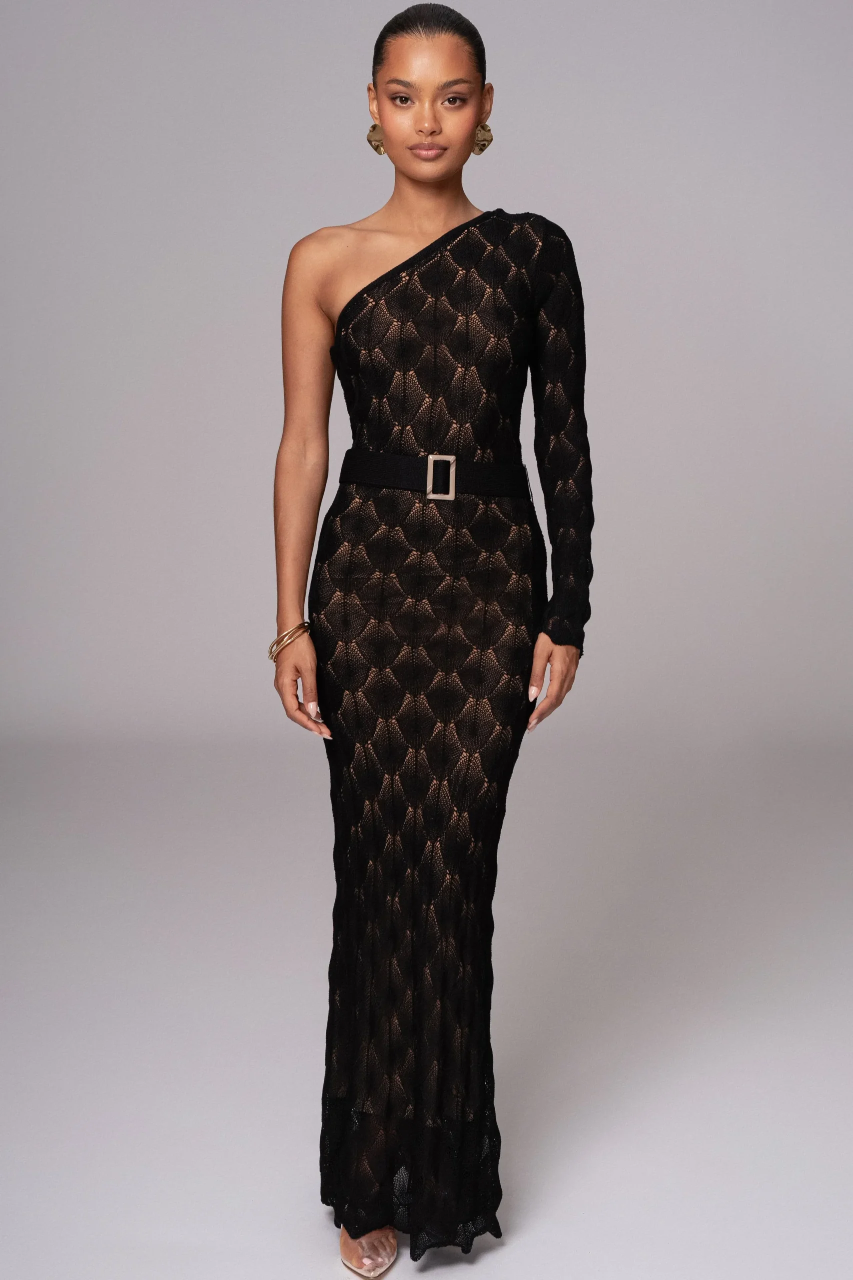 JLUXLABEL Black La Costa One Shoulder Dress