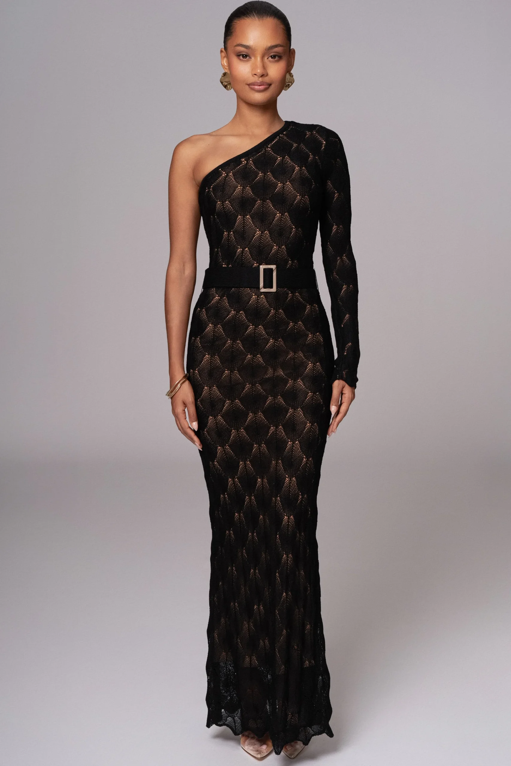 JLUXLABEL Black La Costa One Shoulder Dress