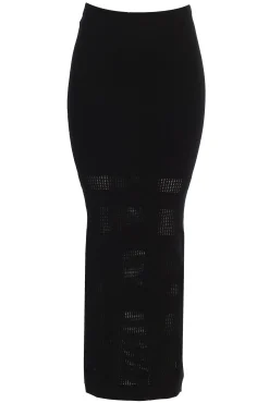 JLUXLABEL Black Lina Knit Maxi Skirt