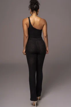 JLUXLABEL Black Malibu Nights One Shoulder Bodysuit