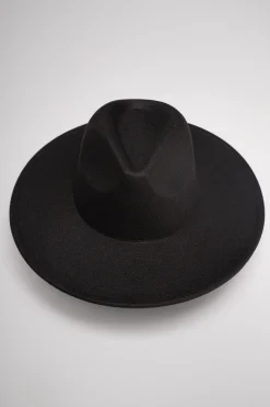 JLUXLABEL Black Margot Felt Hat