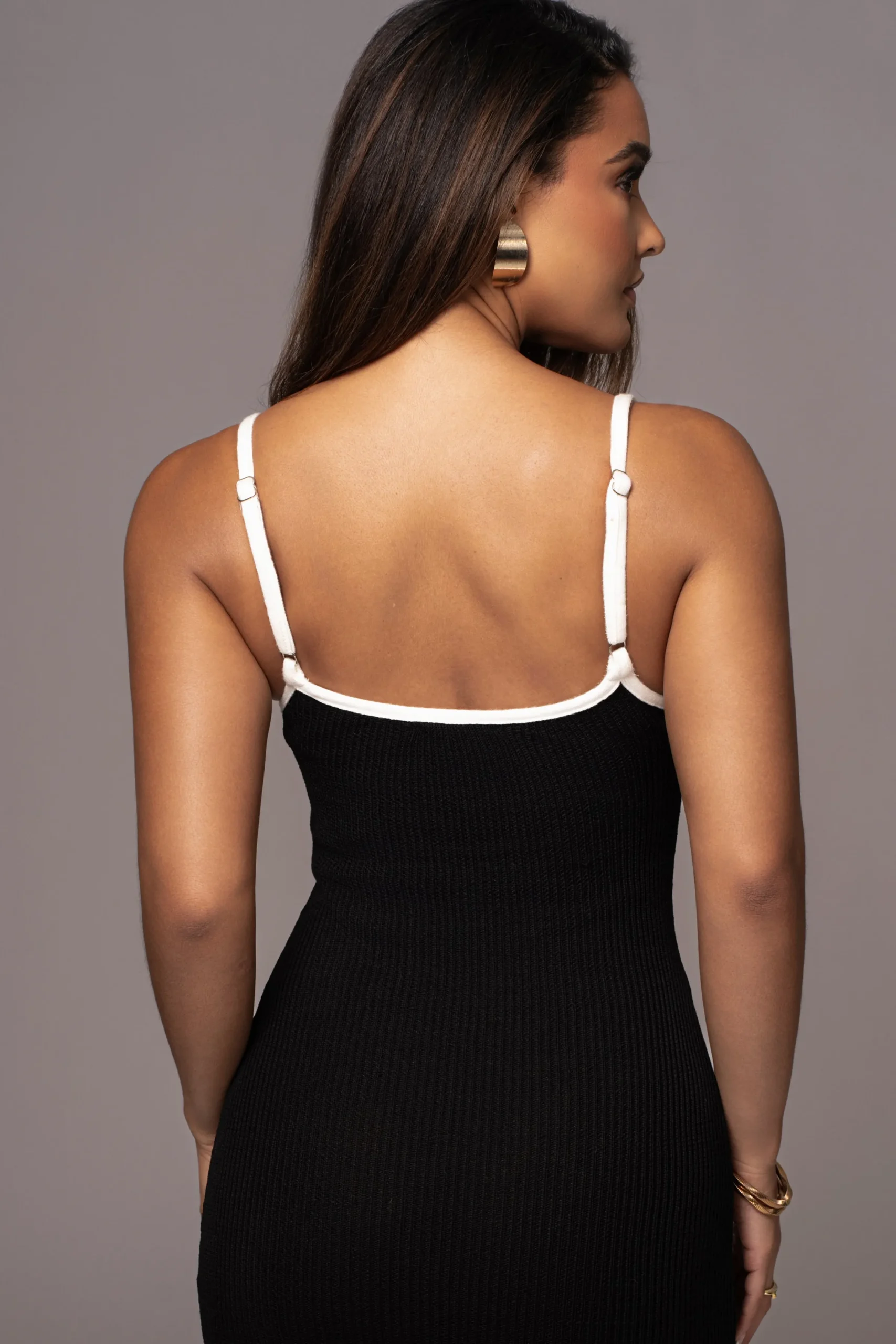 JLUXLABEL Black Model Citizen Knit Midi Dress