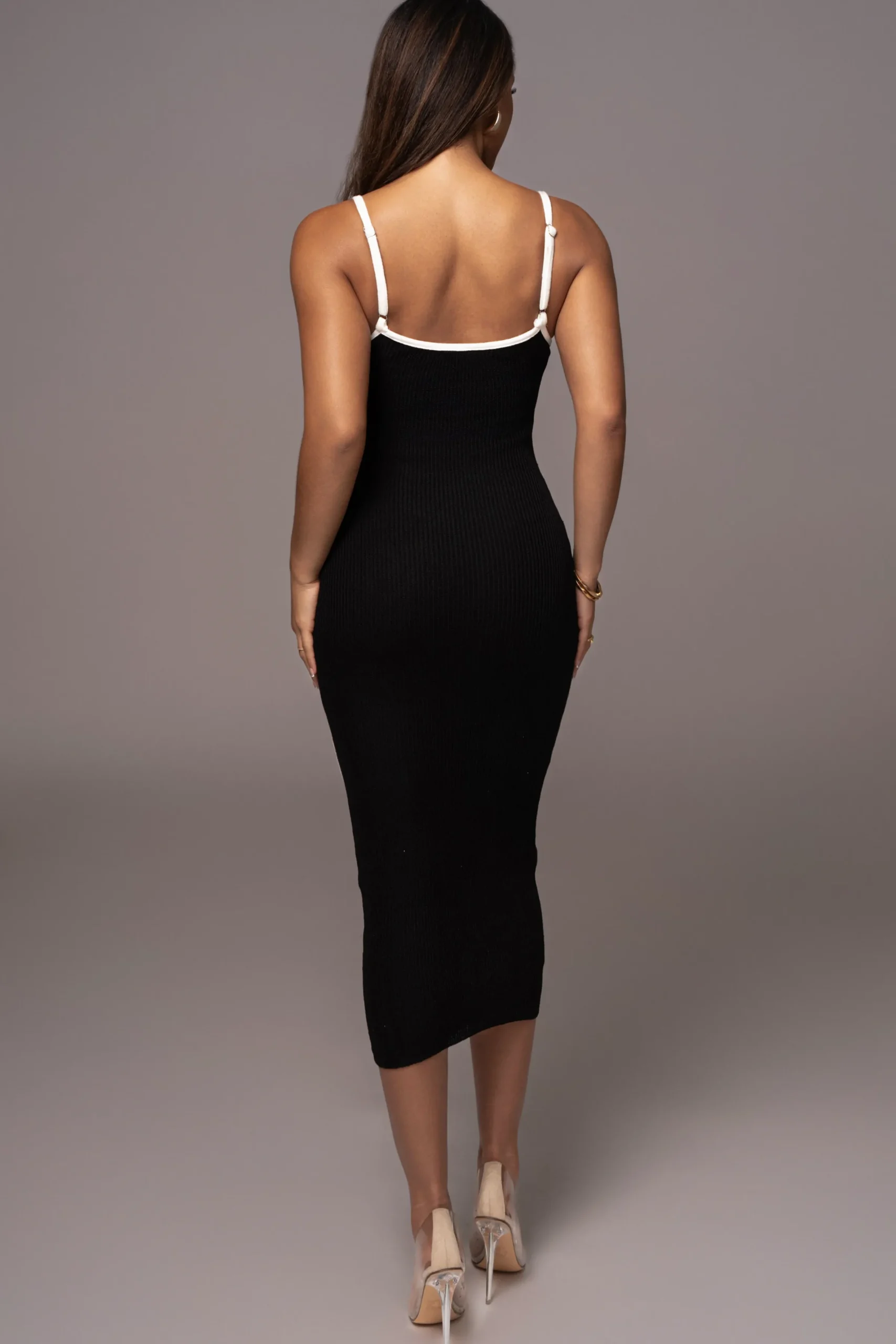 JLUXLABEL Black Model Citizen Knit Midi Dress