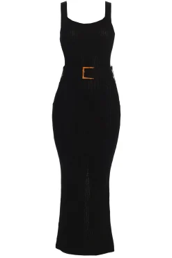 JLUXLABEL Black Moonrise Ribbed Maxi Dress