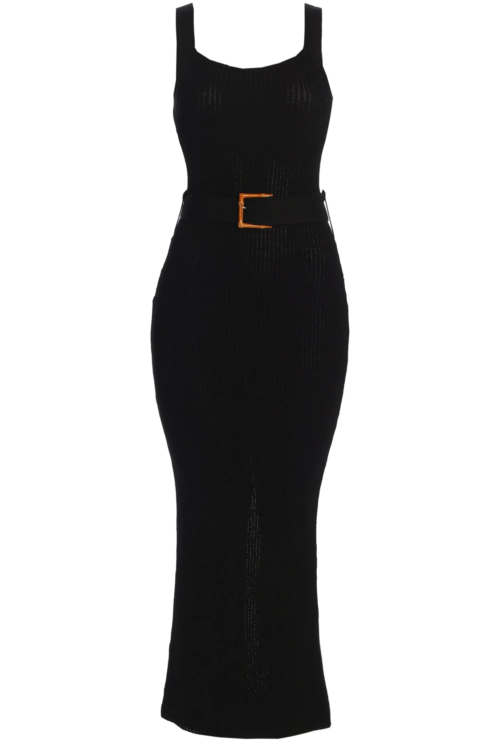 JLUXLABEL Black Moonrise Ribbed Maxi Dress