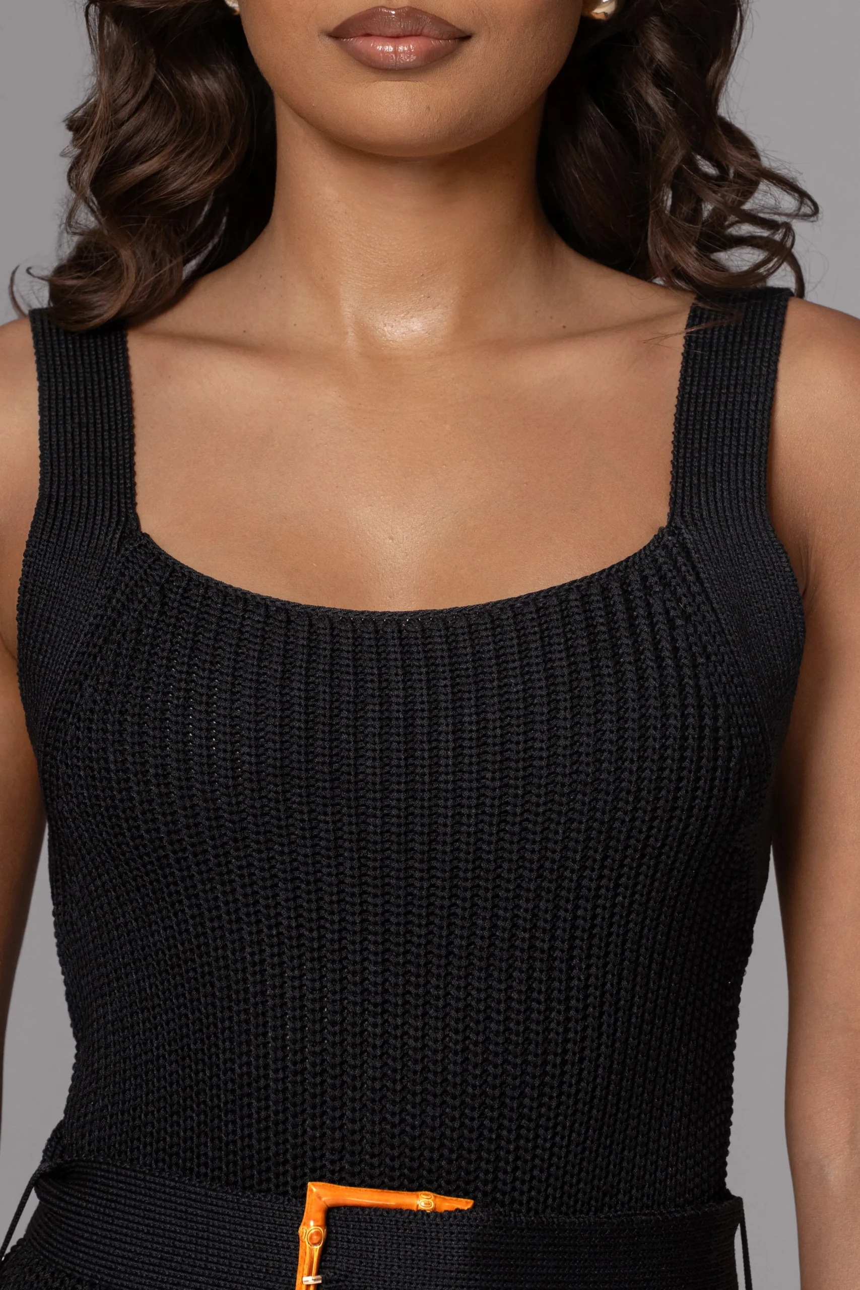 JLUXLABEL Black Moonrise Ribbed Maxi Dress