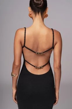 JLUXLABEL Black Nautical Escape Maxi Dress