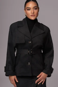 JLUXLABEL Black Nightfall Suede Jacket