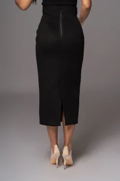 JLUXLABEL Black Nostalgia High Waist Skirt