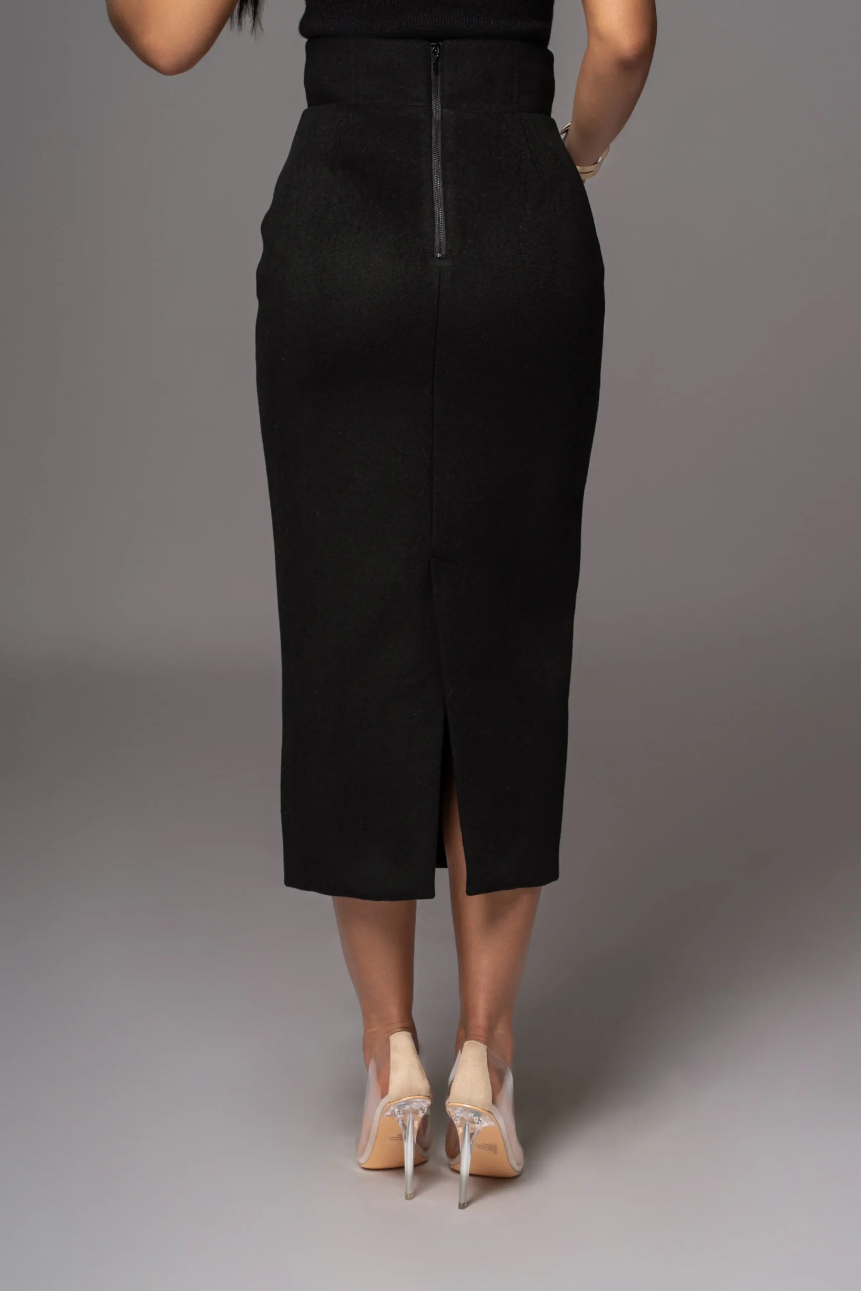 JLUXLABEL Black Nostalgia High Waist Skirt