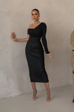 JLUXLABEL Black Nostalgia High Waist Skirt