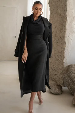 JLUXLABEL Black Nostalgia High Waist Skirt