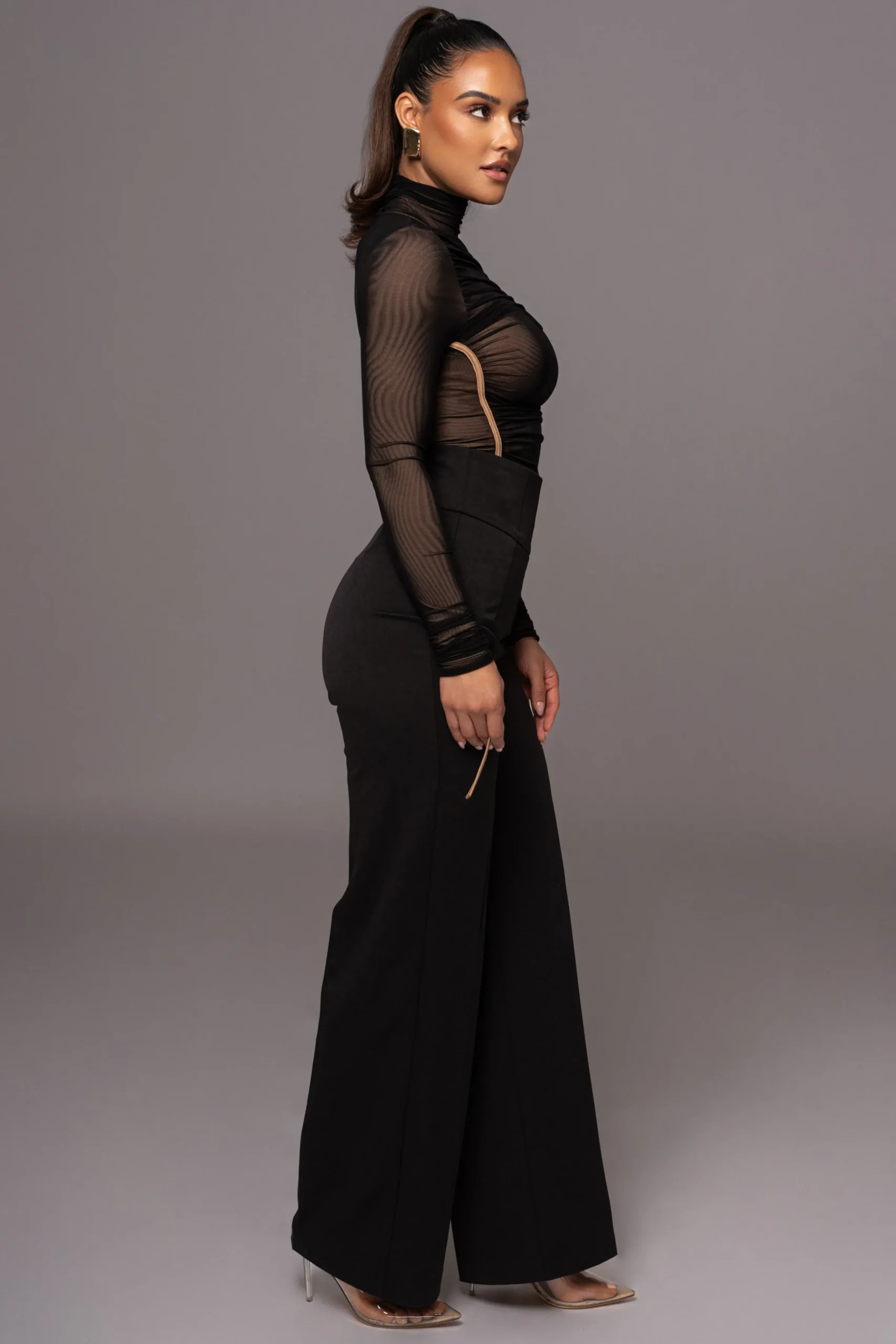 JLUXLABEL Black Novena Woven Pants