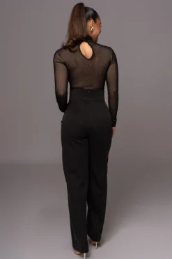 JLUXLABEL Black Novena Woven Pants