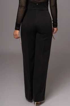 JLUXLABEL Black Novena Woven Pants