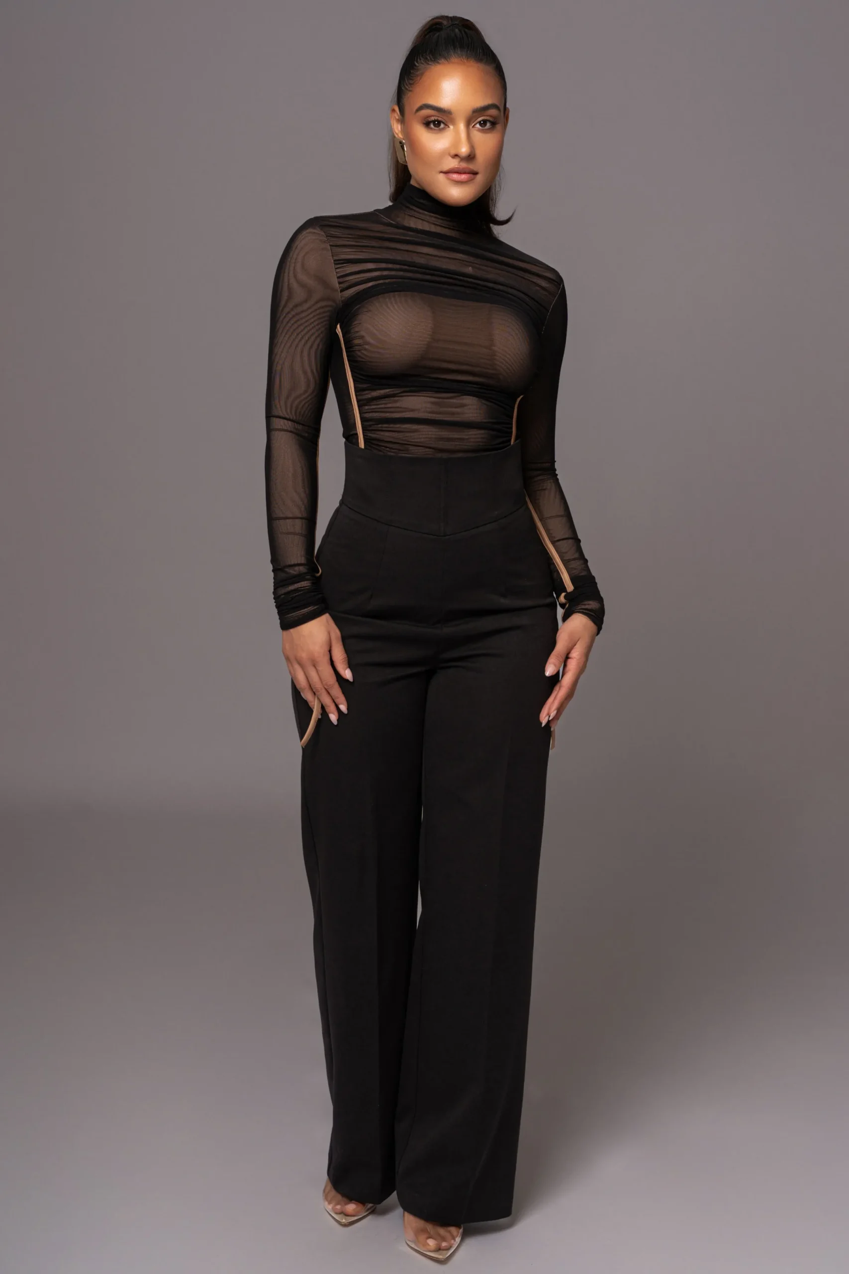 JLUXLABEL Black Novena Woven Pants