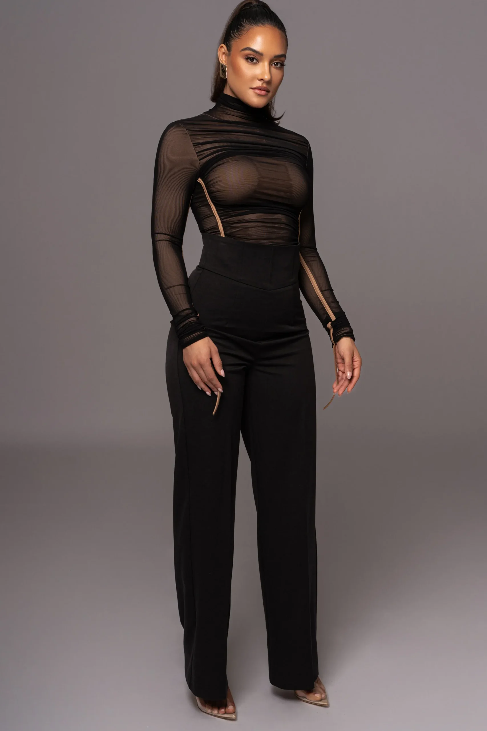 JLUXLABEL Black Novena Woven Pants