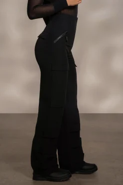 JLUXLABEL Black Nyah Nylon Utility Pants
