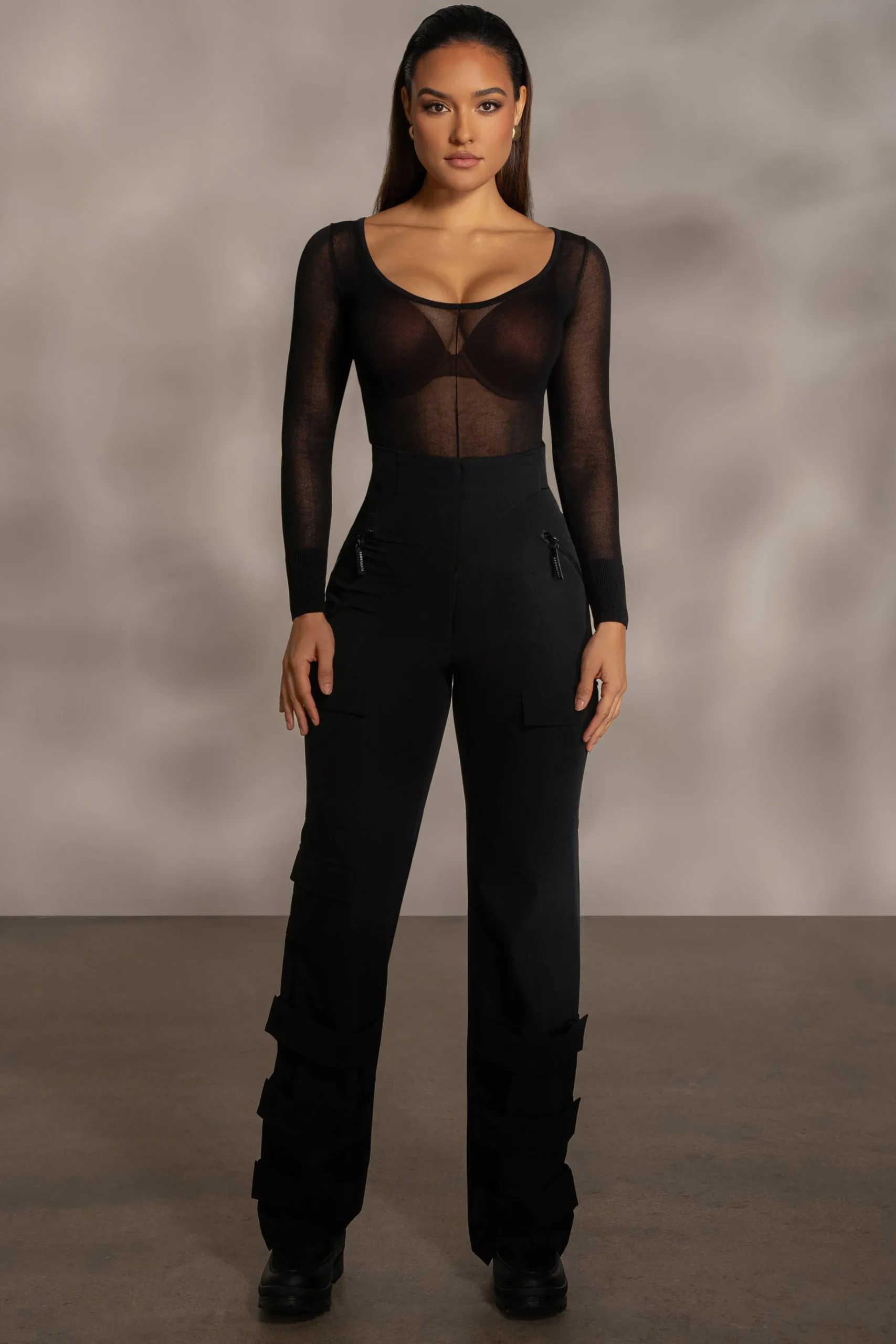 JLUXLABEL Black Nyah Nylon Utility Pants