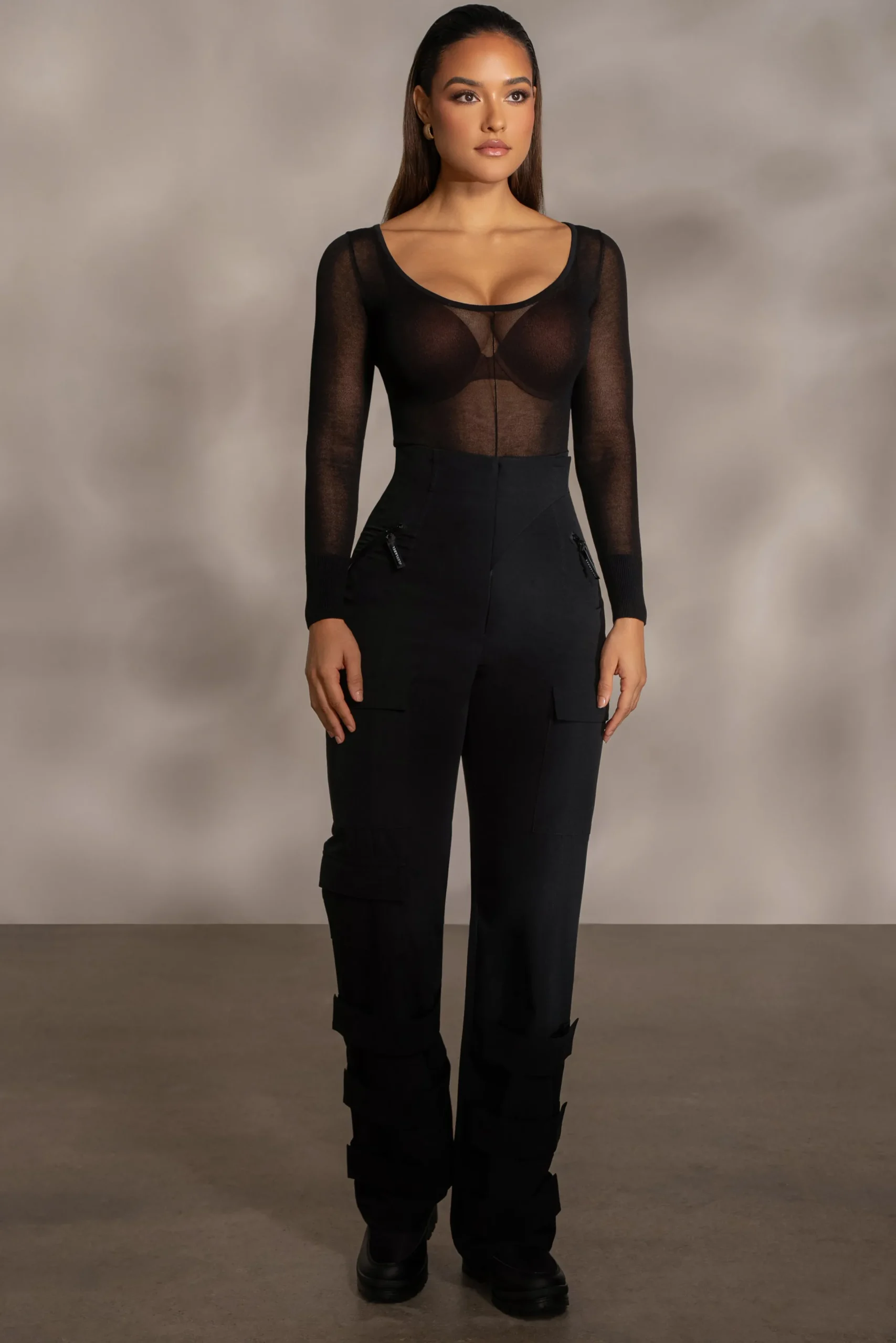 JLUXLABEL Black Nyah Nylon Utility Pants