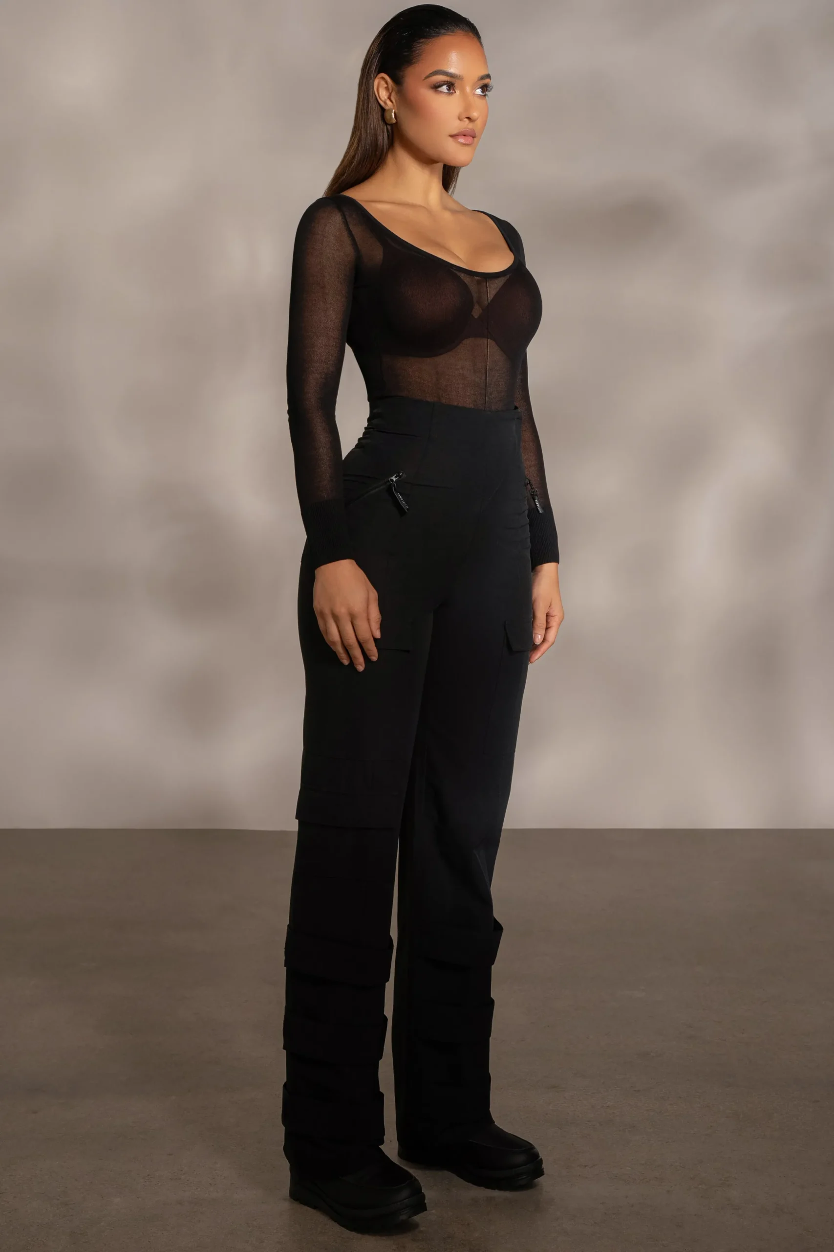 JLUXLABEL Black Nyah Nylon Utility Pants