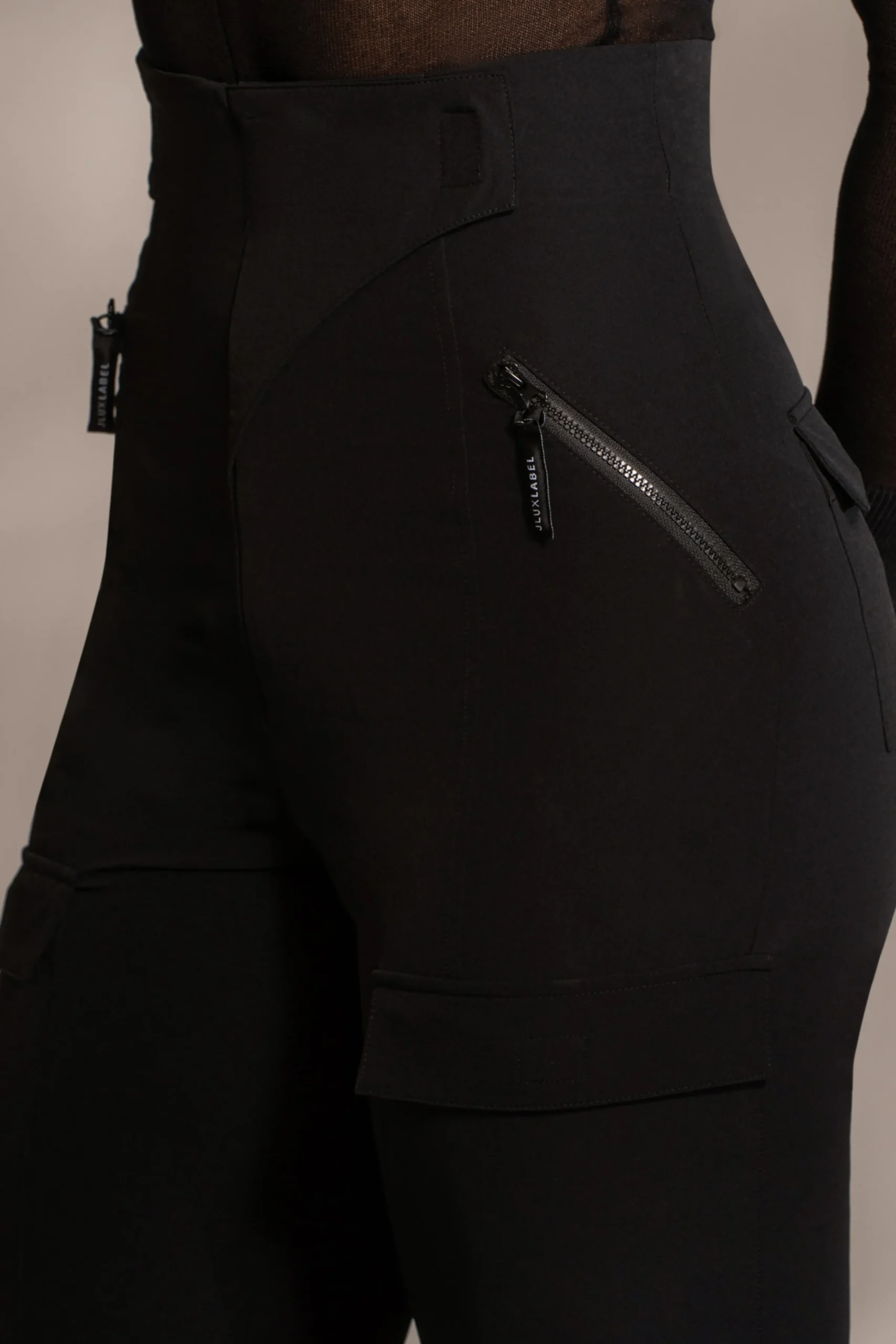 JLUXLABEL Black Nyah Nylon Utility Pants