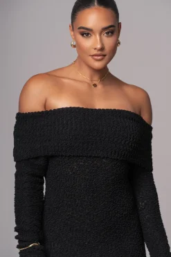 JLUXLABEL Black Olivea Knit Maxi Dress