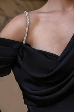 JLUXLABEL Black One And Only Satin Dress