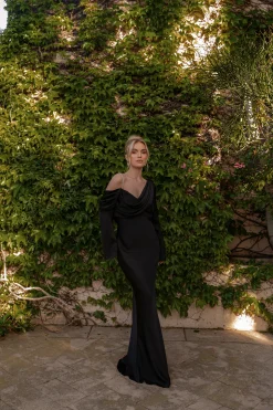 JLUXLABEL Black One And Only Satin Dress