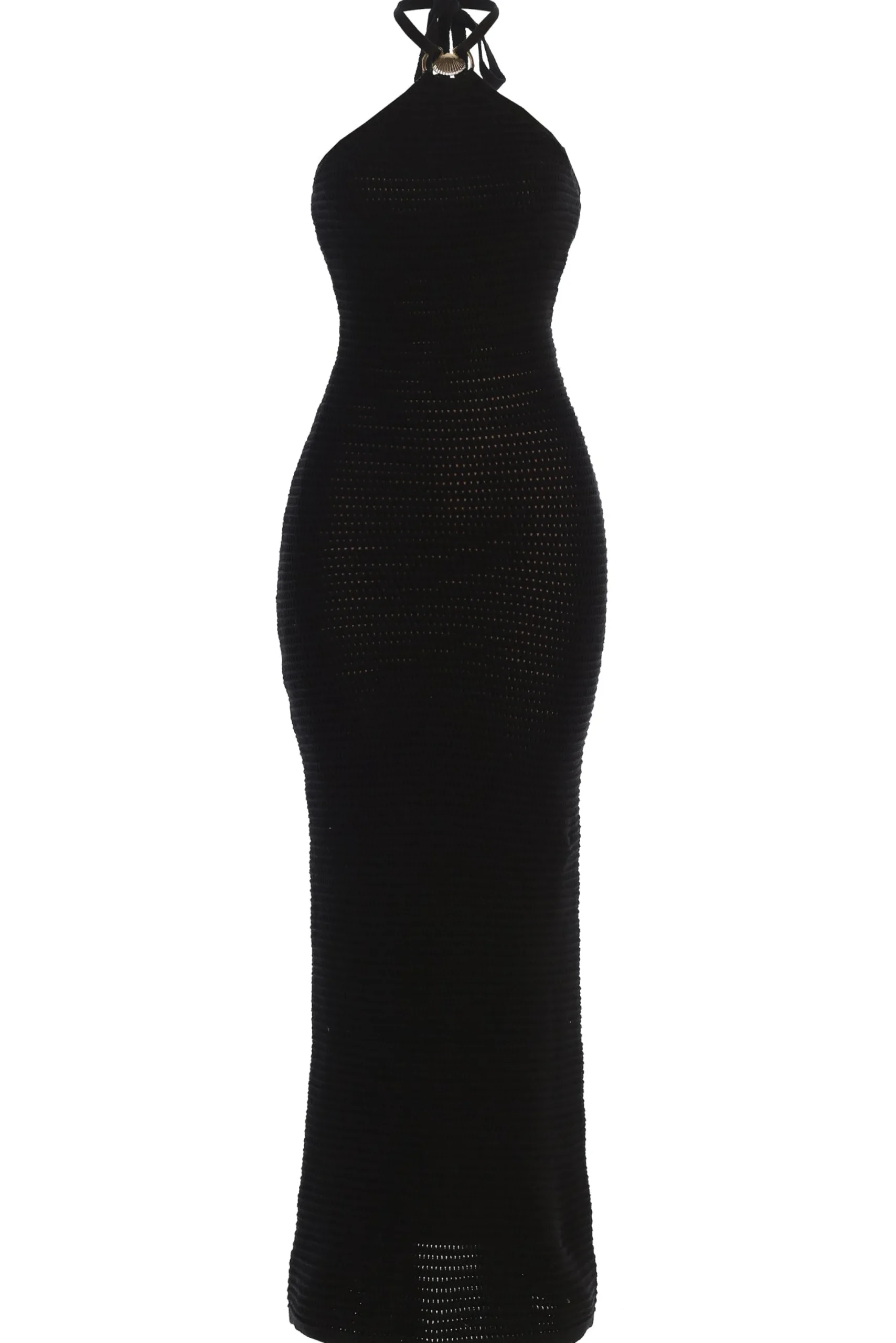 JLUXLABEL Black Overseas Halter Maxi Dress