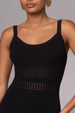 JLUXLABEL Black Palm Springs Knit Maxi Dress