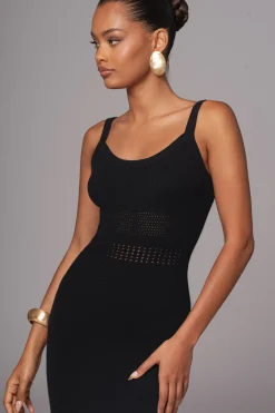 JLUXLABEL Black Palm Springs Knit Maxi Dress