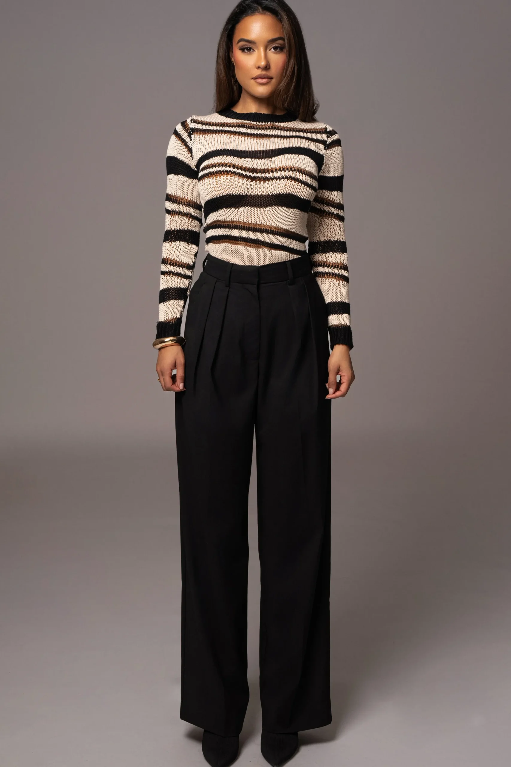 JLUXLABEL Black Power Hour High Waist Trousers