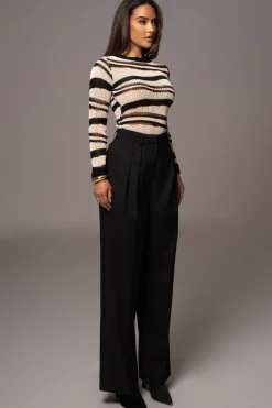 JLUXLABEL Black Power Hour High Waist Trousers