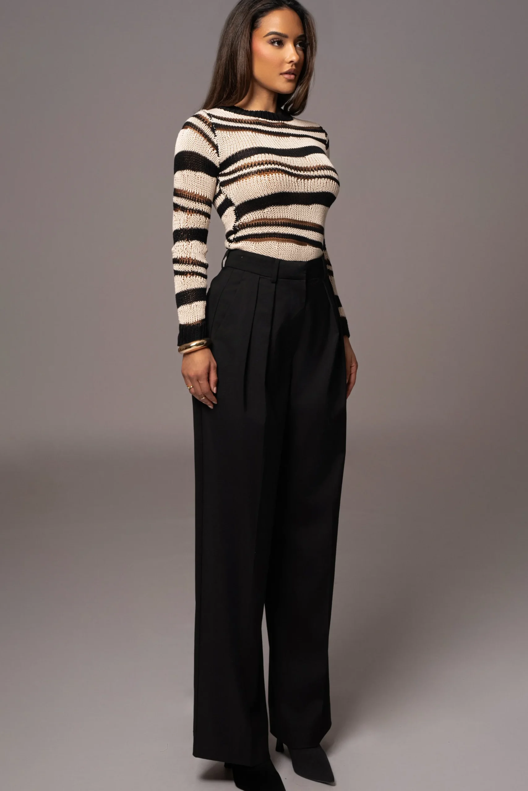 JLUXLABEL Black Power Hour High Waist Trousers