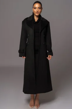 JLUXLABEL Black Rain Or Shine Longline Coat