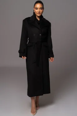 JLUXLABEL Black Rain Or Shine Longline Coat