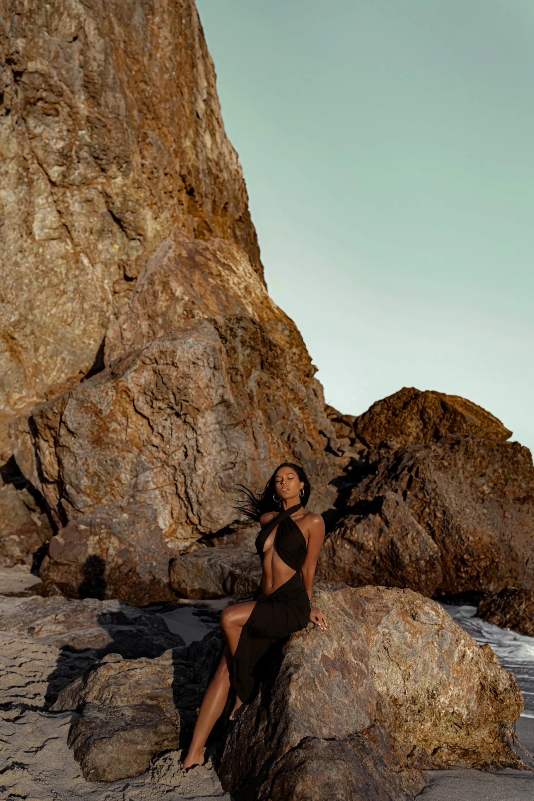 JLUXLABEL Black Sahara Dress