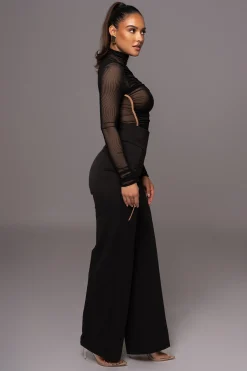 JLUXLABEL Black Santiana Turtleneck Top