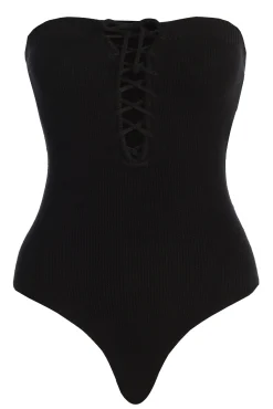 JLUXLABEL Black Seabound Bodysuit