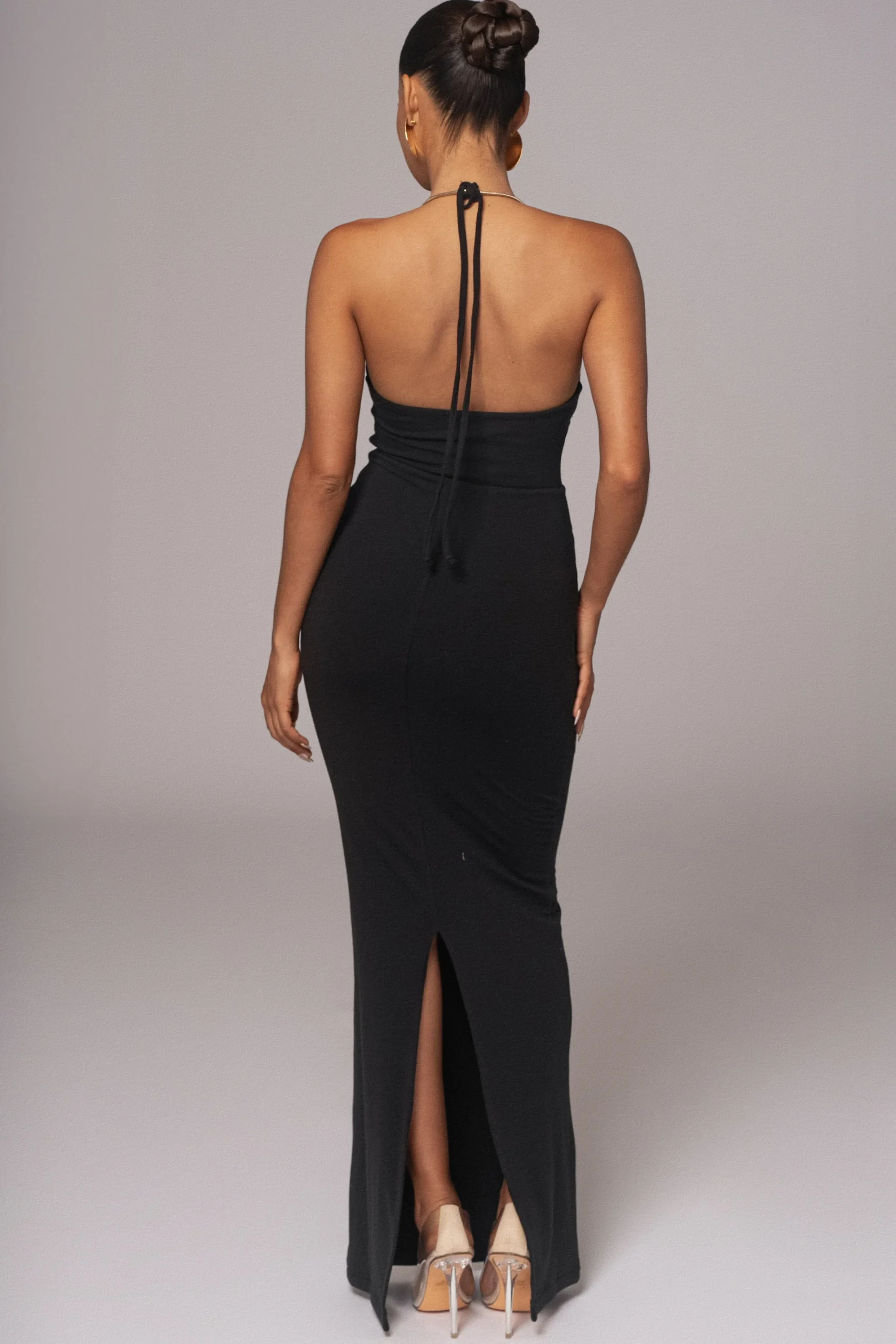 JLUXLABEL Black Secret Bloom Maxi Dress