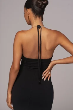JLUXLABEL Black Secret Bloom Maxi Dress