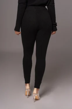 JLUXLABEL Black Sedona Knit Pant Set