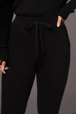 JLUXLABEL Black Sedona Knit Pant Set