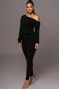 JLUXLABEL Black Sedona Knit Pant Set