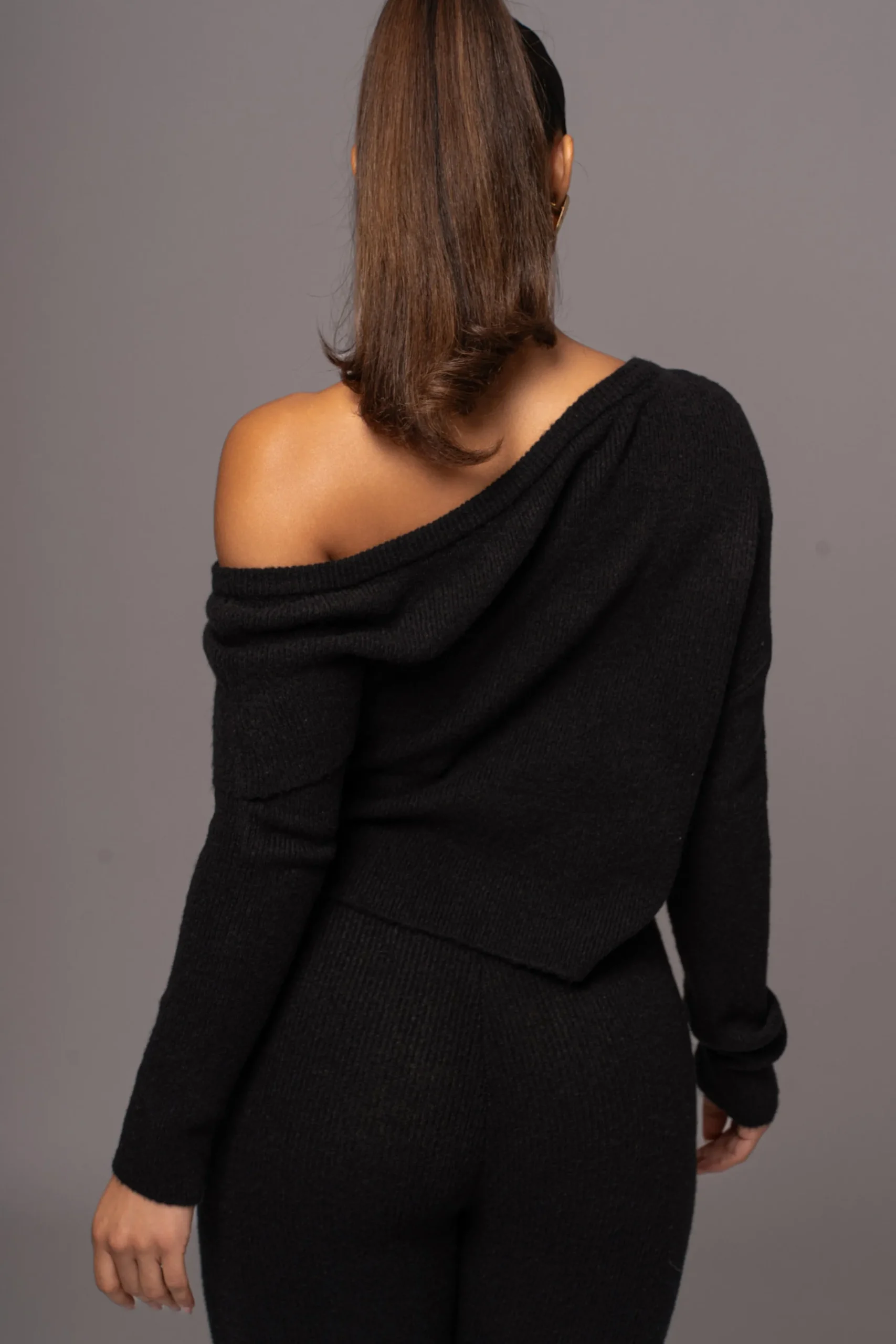 JLUXLABEL Black Sedona Knit Pant Set