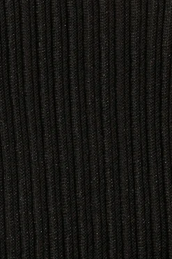 JLUXLABEL Black Serena Ribbed Skirt Set