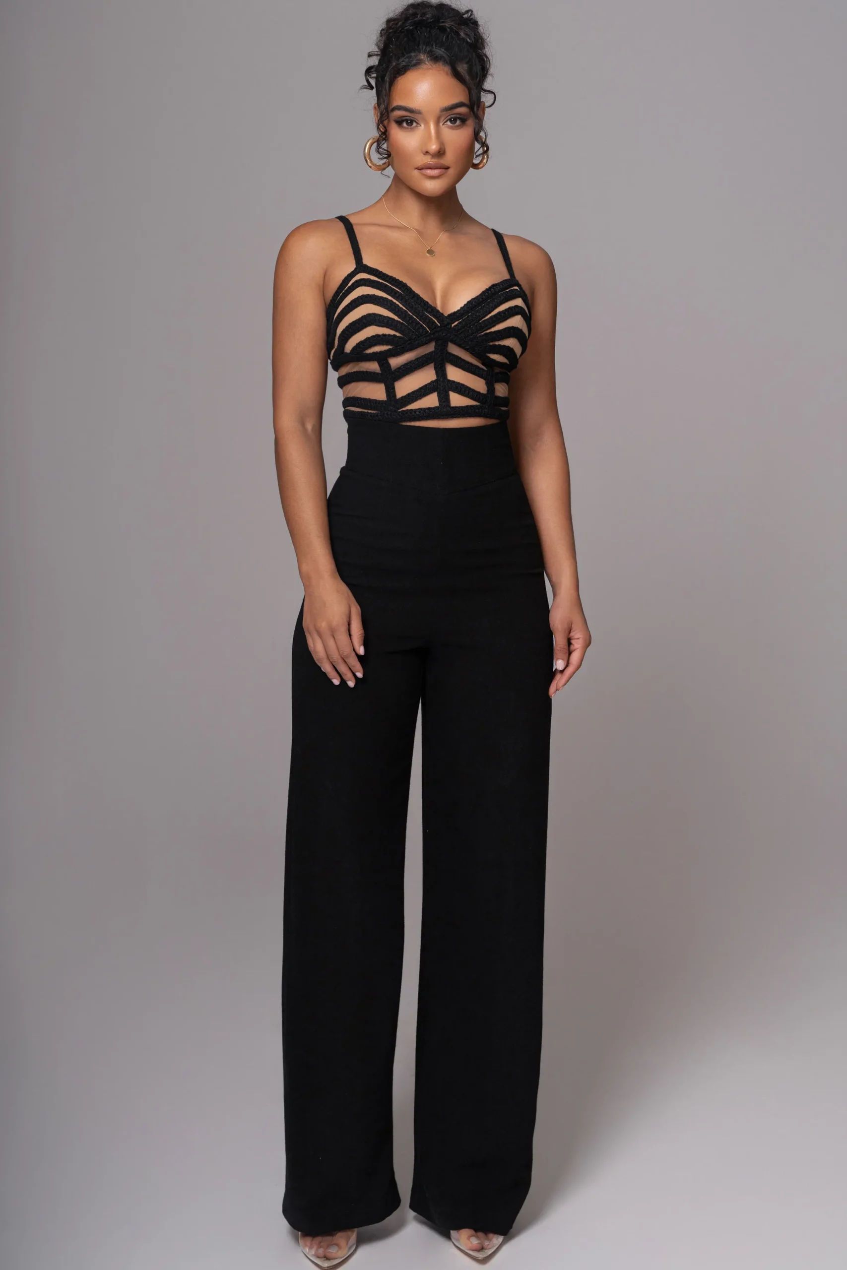 JLUXLABEL Black Serenity Bay Top
