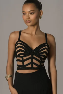 JLUXLABEL Black Serenity Bay Top